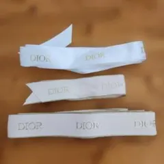 Dior サテンリボンセット ホワイト　ピンク　3本セット