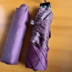 昭和レトロ 折りたたみ傘 チェック柄