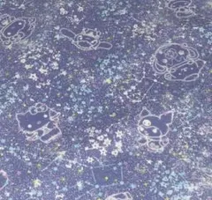 459.キキララ× リバティタナローン生地【コンステレーションスカイ】パープル