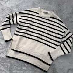 【即発送】NANO UNIVERSE ストライプ ニットセーター