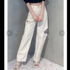 EATME カットアウトデニムワイドパンツ 益若つばさ
