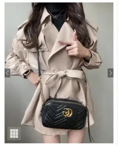 GRL リボンベルト付きショート丈トレンチコート「k8959a」　ベージュ