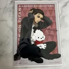 進撃の巨人　エレン　サンリオ　ポチャッコ 特典　ブロマイド　イラストカード