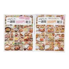 りなてぃの一週間3500円献立2冊セット 節約ごはん 豪華すぎる 簡単 作り置き
