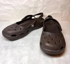 美品　CROCS クロックス シャイナ メリージェーン ブラウン W8 24cmのサムネイル