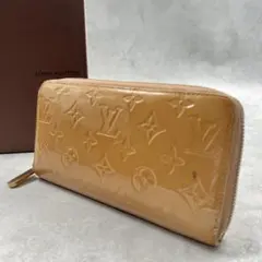ルイヴィトン♡ヴェルニ ジッピーウォレット 長財布♡ベージュ LOUIS VUITTON - ルイヴィトン M91599 ヴェルニ ジッピーウォレット 長