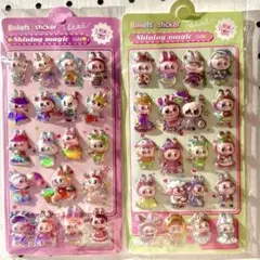 ラブブ♡labubu 2枚セット　オーロラシール ホログラム　ぷくぷく