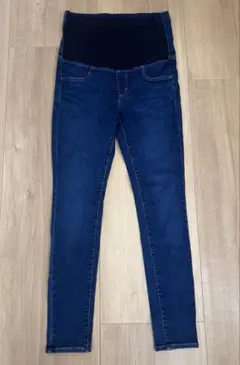 【美品】ユニクロ　マタニティ　ウルトラストレッチジーンズ　L ブルー