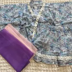 新品 エコネコ 浴衣ドレス 女の子 4点セット キッズ 110cm