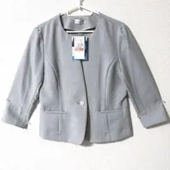 グレー ノーカラージャケット Mサイズ 一度も使用していません