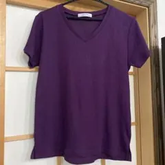 半袖Tシャツ パープル Vネック M バックナンバー ライトオン 美品のサムネイル