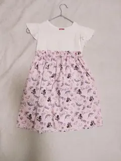 ミニーマウス柄 半袖ワンピース ピンク　120