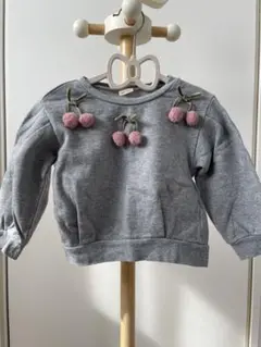 petit main さくらんぼトレーナー 100