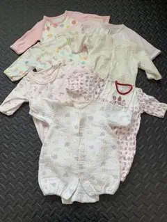 カラフルなロンパースセット50-60 7点セット