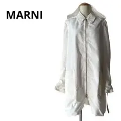 マルニ　MARNI ホワイト フード付き ロングコートのサムネイル