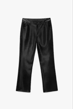【美品】ZARA レザーパンツ フェイクレザー フレアパンツ Ｍ