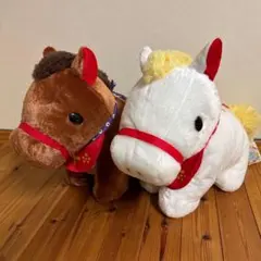 福招きの午　ウルトラBIGぬいぐるみ　全２種セット　はくばちゃん　ちゃいろちゃん