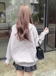 An MILLE♡エンボスロゴパーカーピンク(タグ付き)