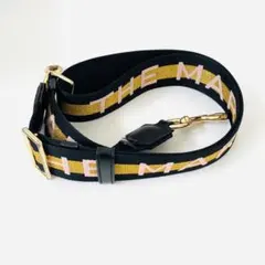 MARC JACOBS ショルダーストラップ 黒 ピンク ゴールド