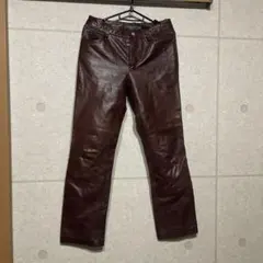 OLD GAP boot fit leather レザーパンツ ブラック　山田蓮 激レア Gap Boot Fit W34/L30レザー パンツ 山田蓮 メンズ