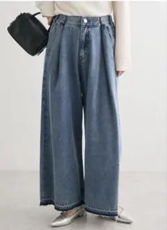 Green Parks デニムワイドパンツ Lサイズのサムネイル