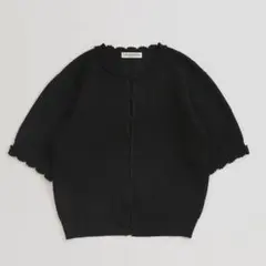 THE SHINZONE メッシュレースニットカーディガン ブラックのサムネイル