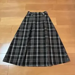 チェックロングスカート ページボーイ