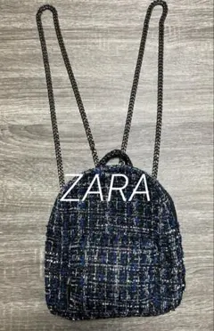 ZARA ツイード　ミニ　リュックサックのサムネイル