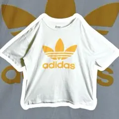 90s アディダス ヴィンテージ Tシャツ 白 黄 USA製 万国旗 XL 常田