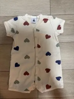 プチバトー　ハート柄ロンパース 6m/67cm