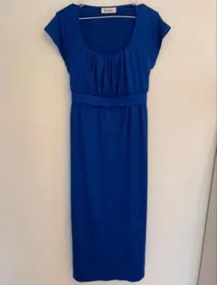 ミルクティー　授乳服　ワンピース　青のサムネイル