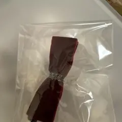 リボンの冬用髪留め
