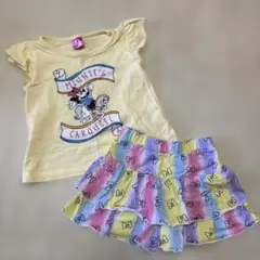 ミニーマウス Tシャツとスカートセット