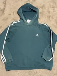 90s OLD adidas 万国旗タグ　襤褸フーディー