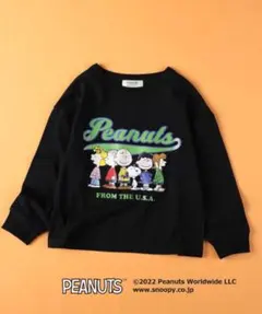 PEANUTS 【SNOOPY】スヌーピーロンＴ 長袖カットソー 130 黒
