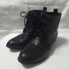 ブラック ショートブーツ レディース