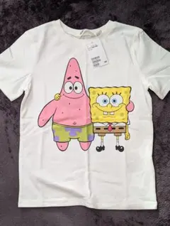 H＆M キッズ 130 スボンジボブ＆パトリックプリントT 新品