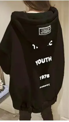 韓国　裏起毛ビックサイズパーカ