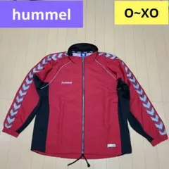 hummel 長袖 ジップ ジャケット　裏地付　O~XO　レッド×ブラック