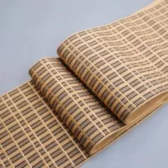 角帯 男物】【本麻100％】リバーシブル帯◇黄土×紺色◇市松柄◇新品未