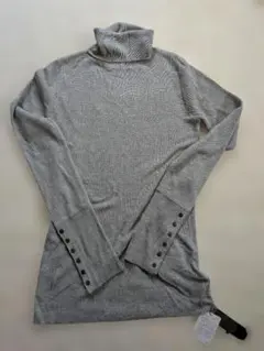 【新品】JAENASIS 14Gカラーリブタートルネック セーター