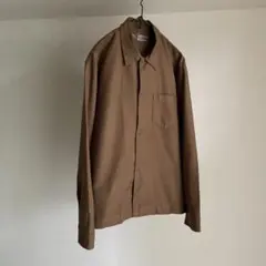 MUJI 無印良品　スナップボタンシャツ　ブラウン　S