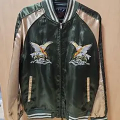 刺繍入りサテン スカジャン 日本製 仮面ライダービルド 万丈龍我着用