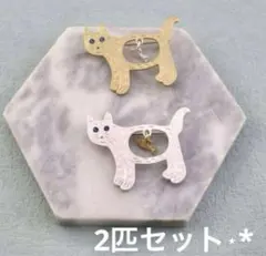 猫雑貨ブローチヴィンテージレトロコサージュピンバッジアンティークうちの子韓国古着