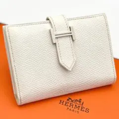 エルメス ベアン ミニ カードケース HERMES 名刺入れ エプソン 화이트