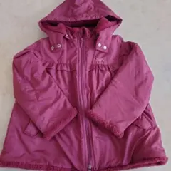 BeBe フード付き中綿コート パープル