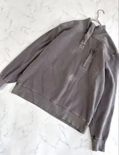 WOOL RICH 肘当て付きジップアップパーカー　スウェット　古着　L