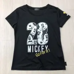 Disney ディズニー ミッキーマウス Tシャツ レディース ブラック L