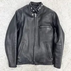 ショット 641 ライナー付 レザー シングルライダースジャケット 黒 USA製