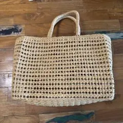 かご　編み　ラタン　バッグ　シンプル　サマーバッグ